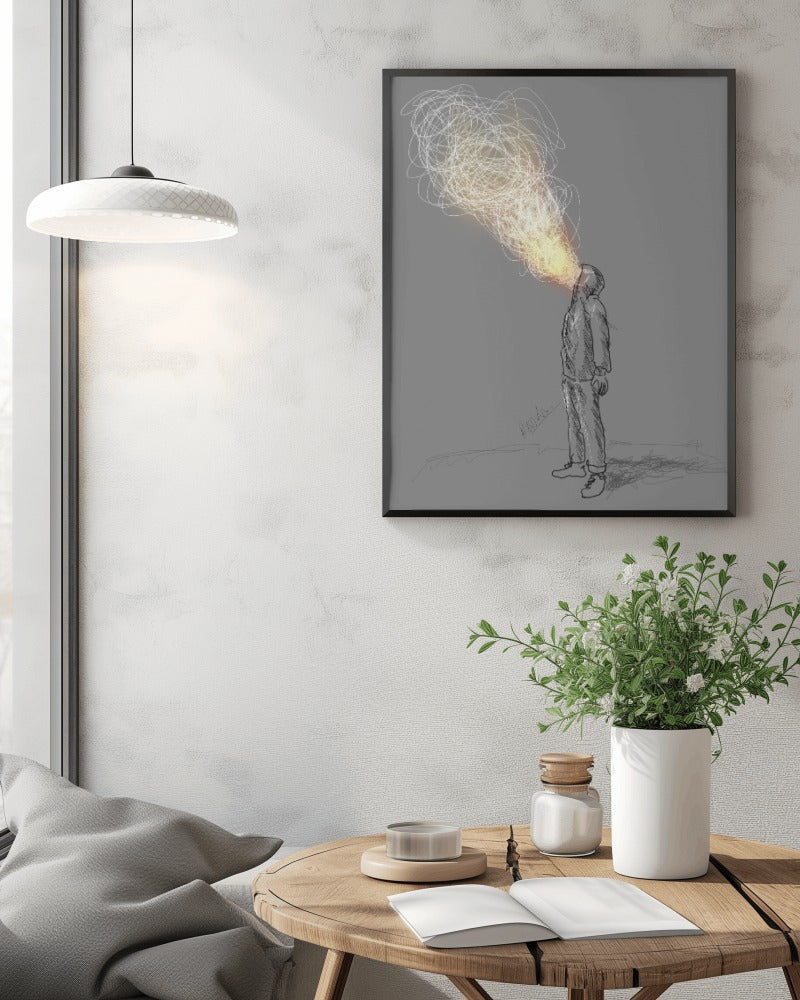 burning out  -Framed Poster (Portrait)