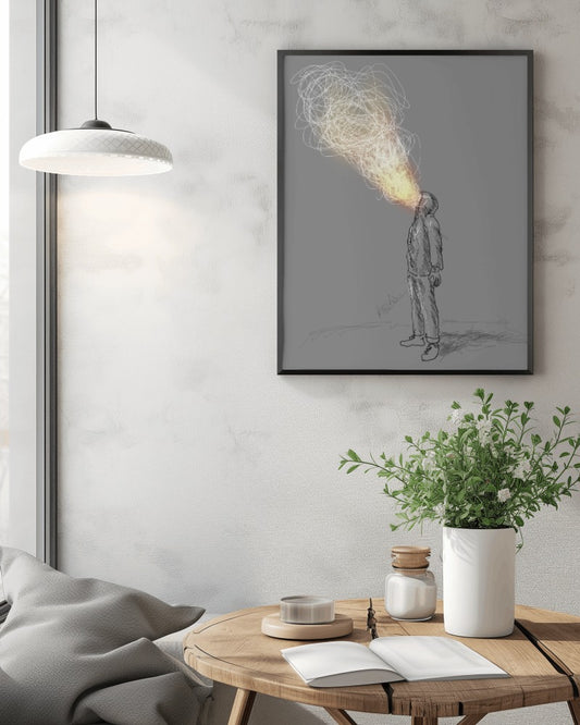 burning out  -Framed Poster (Portrait)